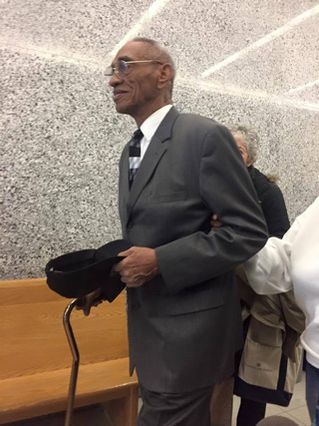 Gatling being exonerated on Monday afternoon, in Brooklyn